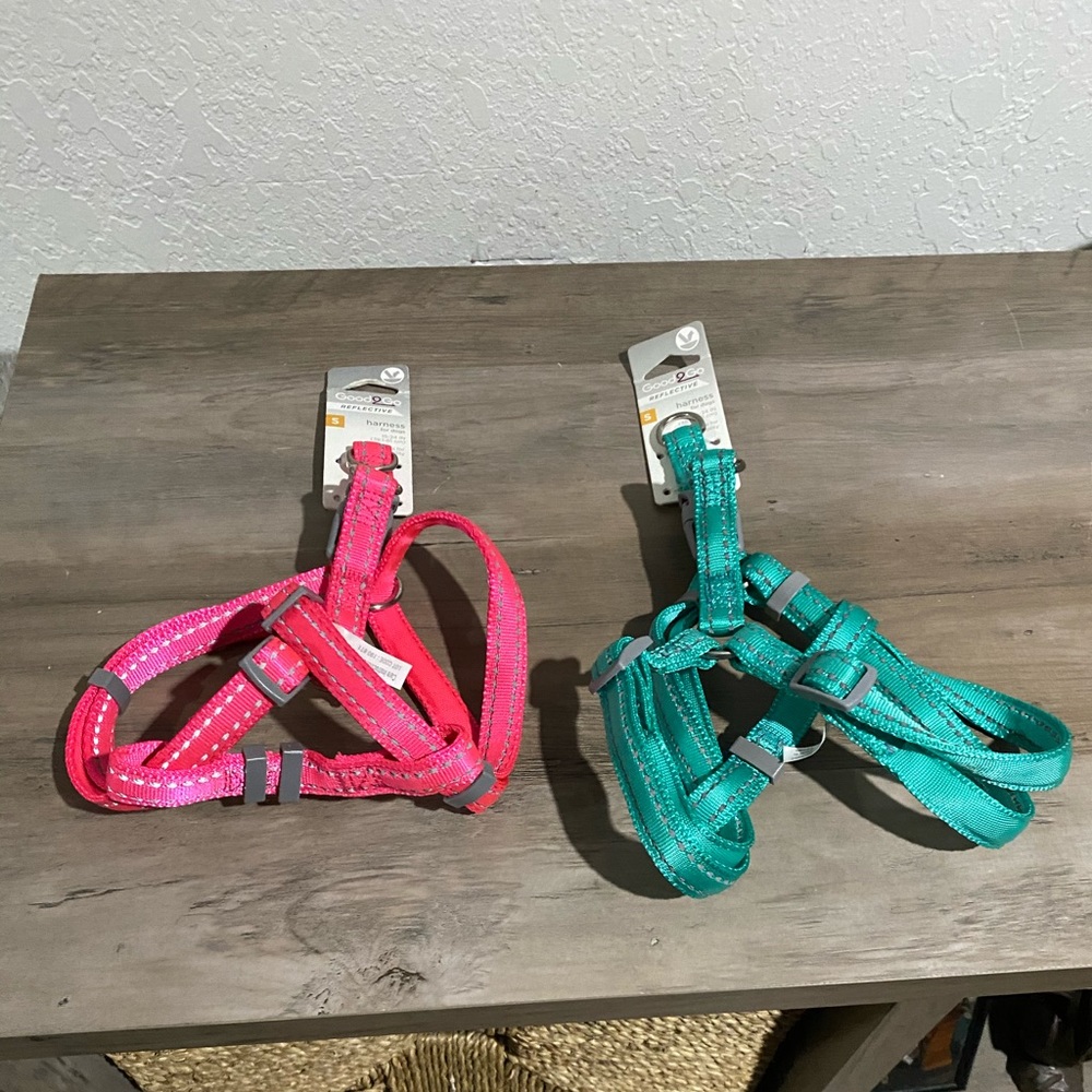 2 Reflective Dog Harnesses- Size Small